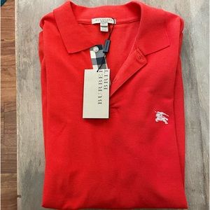 Red Burberry Polo